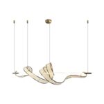 D0095 Dutti LED Brass Crystal Wave Modern Chandelier for Dining Room, Restaurant, Showroom