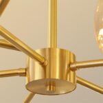 DB004 DUTTI LED Bronze chandelier modern glass for living room bedroom restaurant star three color light change 8 9 12 15 18 light head