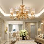 DB006 DUTTI LED Bronze Chandelier post-modern luxury European American for Living Room bedroom restaurant Nordic 8 10 12 15 18 light head