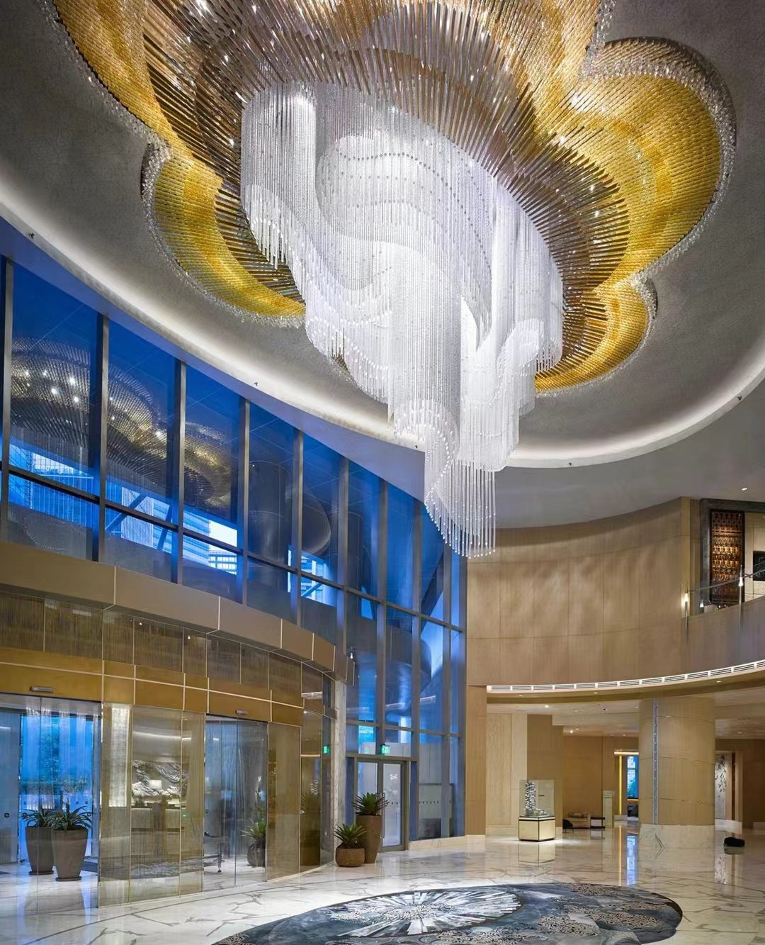 Transforming Elegance: Dutti's LED Modern Large Crystal Non-standard Chandelier for Ballrooms